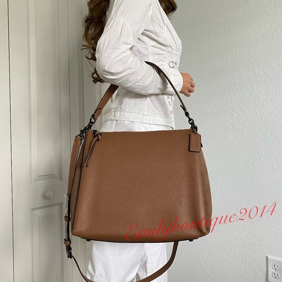 Coach Handbags - NWT Coach 4609 Shay Shoulder Bag Vintage Khaki Soft Leather Suede Crossbody Hobo